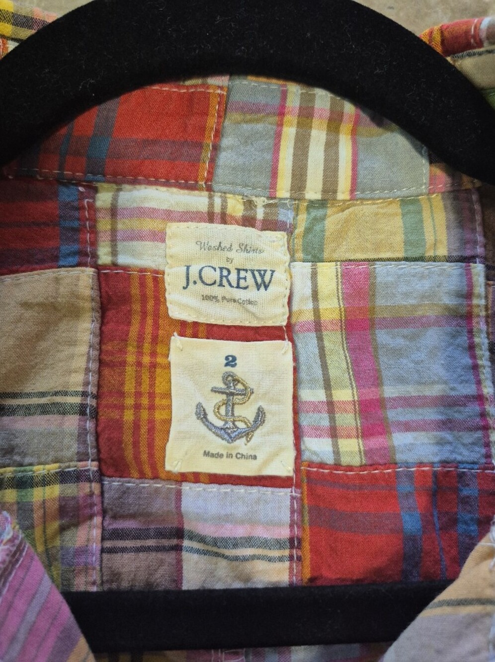 J Crew Vintage Summer 2008 Madra Plaid Patchwork Size 2 - Picture 5 of 7
